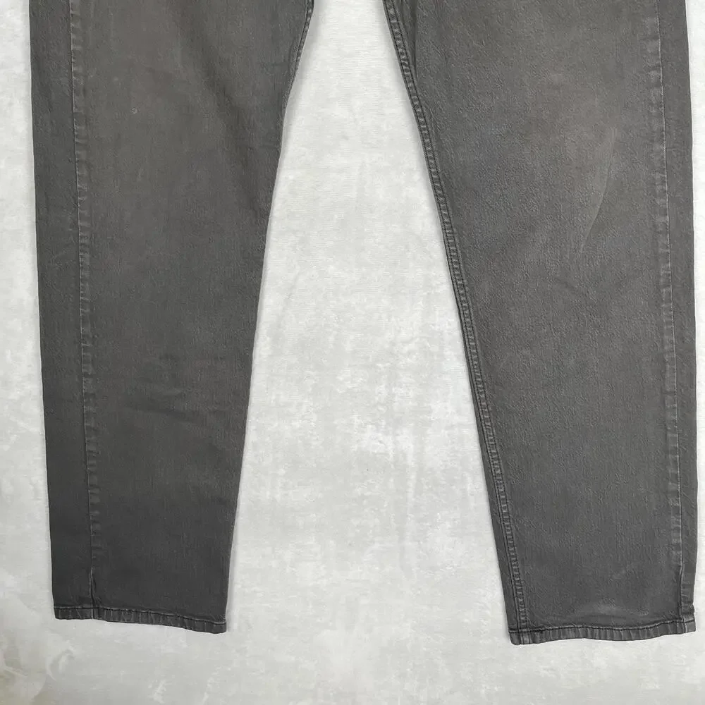 Levi's 505 Jeans Mens 36x32 Gray Regular Straight Denim Charcoal Wash Pants